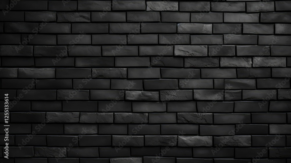 Wall mural urban black brickwall