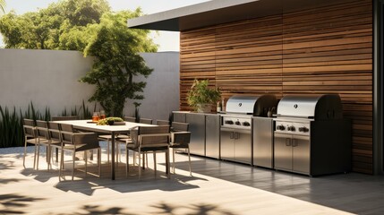 Fototapeta premium appliances summer kitchen