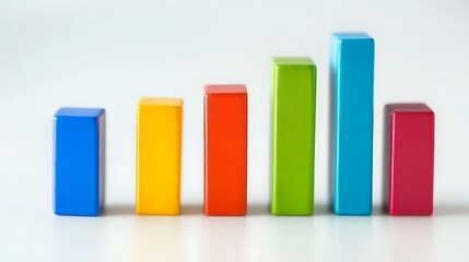 Colorful Wooden Blocks Chart: A Visual Representation of Growth and Progress