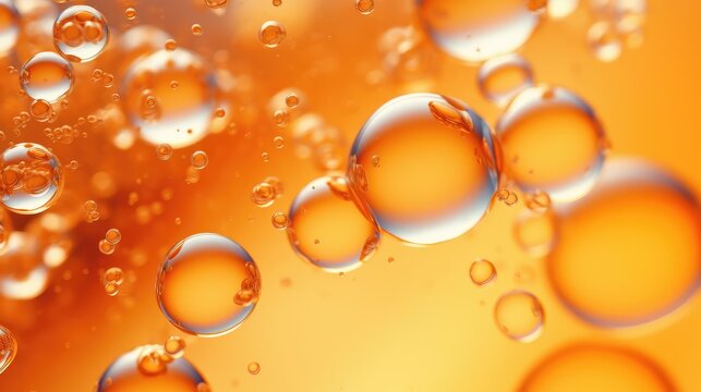 shot orange bubbles background