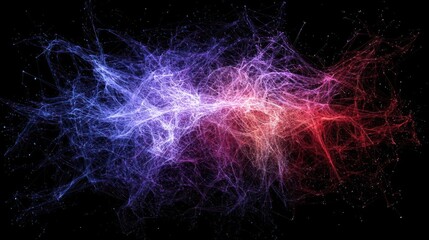 Abstract Glowing Particle Explosion