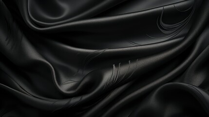 Obraz premium smooth black fabric texture