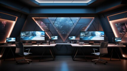 Fototapeta premium tech office backdrop