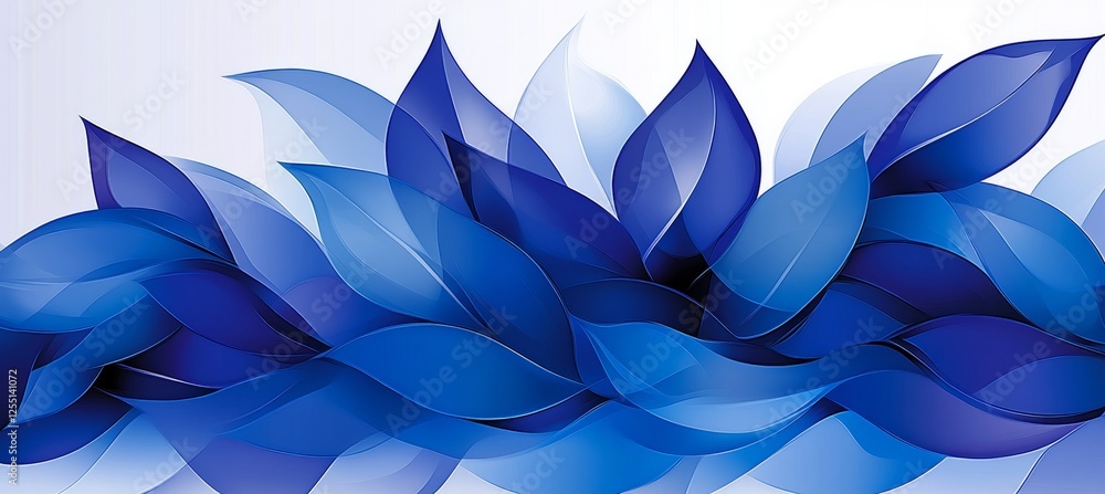 Aufkleber swirling blue abstract shapes, creating a sense of movement and depth with subtle highlights