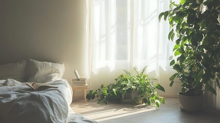 Sunlit Bedroom Sanctuary: A Serene Morning