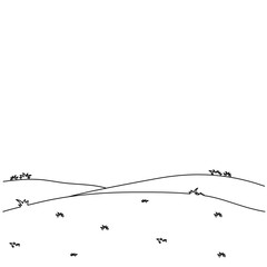 coloring Hill landscape illustration