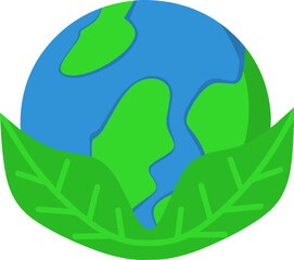 globe with recycle symbol