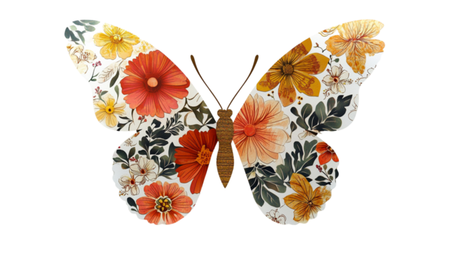 Butterfly with colorful wings