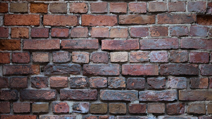 The photo shows a close-up of a brick wall