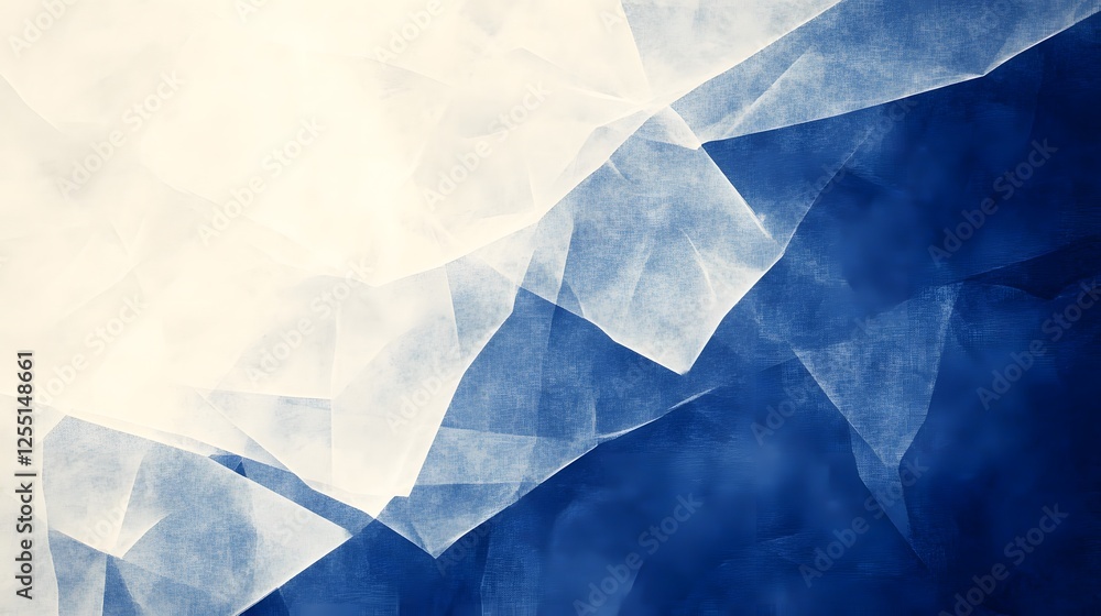 Poster abstract white and blue texture with soft layers and shapes