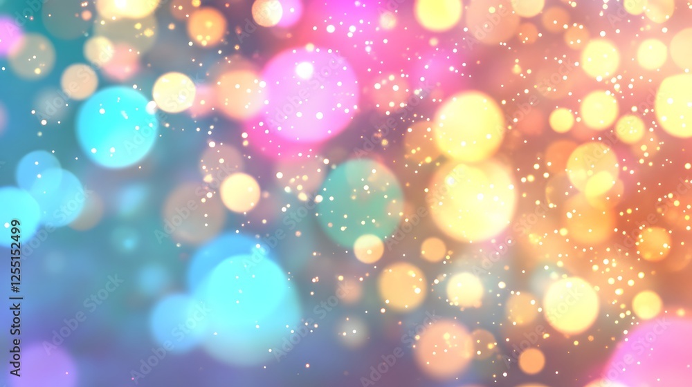Poster colorful bokeh background with soft light and glittering effect