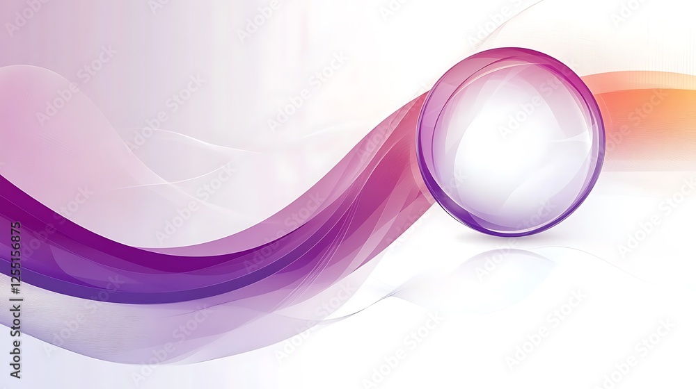 Poster abstract design with vibrant curves and sphere. possible use background graphic