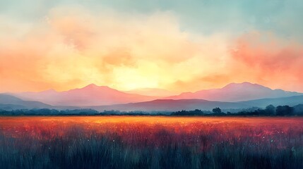 Fototapeta premium A pastel color field with subtle textured brushstrokes.