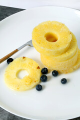 Still life of fresh fruit pineapple food