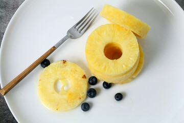 Still life of fresh fruit pineapple food