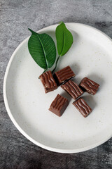 Chocolate nougat still life