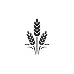 Wheat ears icon vector silhouette illustration
