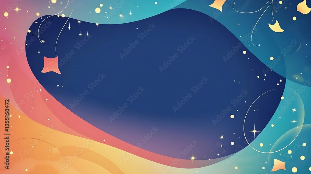 Aufkleber abstract colorful flowing shapes background for presentation