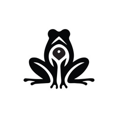 frog on a white background silhouette