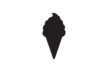 ice cream icon vector silhouette isolated in white background