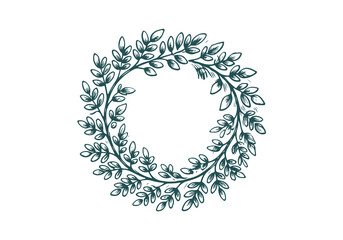 Moringa plant hand drawn sketch vector