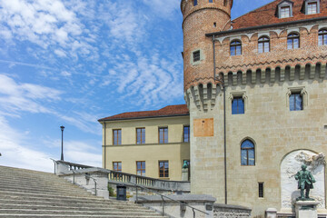 The old town of city of  Lausanne, Switzerland