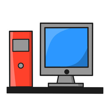 Lcd monitor with a computer