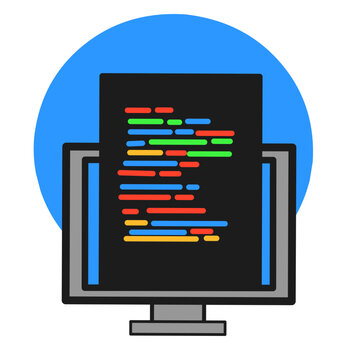 Computer monitor with graph