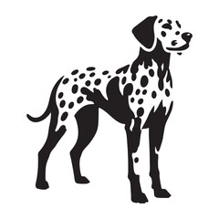 Minimalist Dalmatian silhouette perfect for digital art - Dalmatian illustration - minimal Dalmatian vector - dog silhouette
