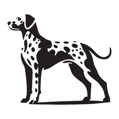 Fototapeta premium Unique Dalmatian silhouette with stylish and smooth lines - Dalmatian illustration - minimal Dalmatian vector - dog silhouette 