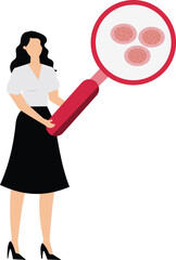 Magnifying Glass blood cells female
