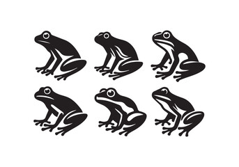 frog on a white background silhouette