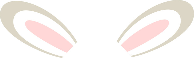 Fototapeta premium Pink and gray bunny ears symbolize the joy and celebration of Easter and springtime, bringing a touch of whimsy and fun to festive occasions
