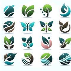 Minimalist Nature Icons for Outdoor Brands	