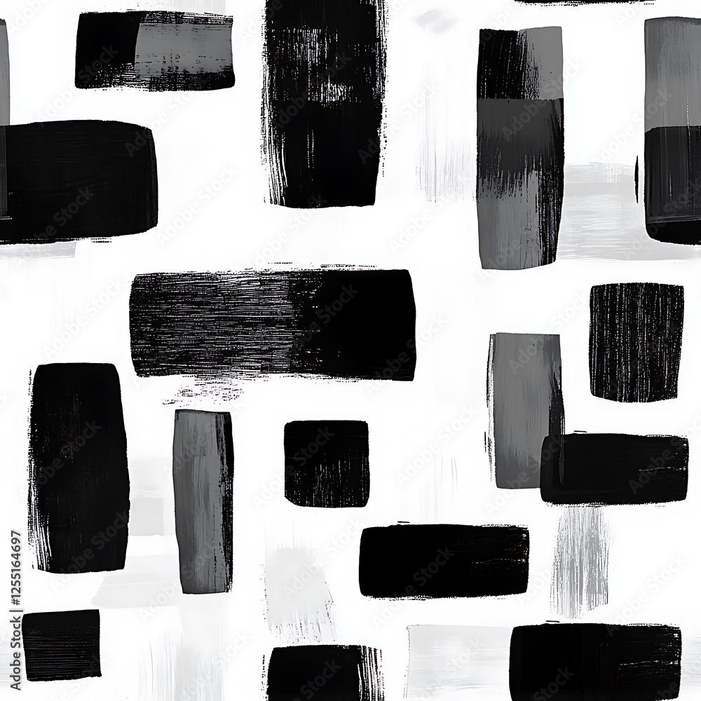 Poster abstract paint strokes seamless pattern