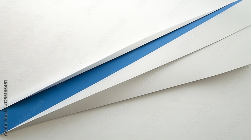 Poster abstract white and blue paper design, background. possible use modern art print