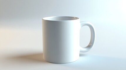 Obraz premium Blank white coffee mug on plain background. Possible use Product mockup