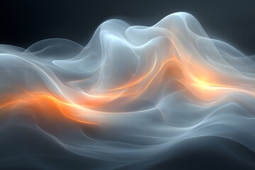 Obraz premium Abstract Flowing Energy Waves with Luminous Glow for Modern Design