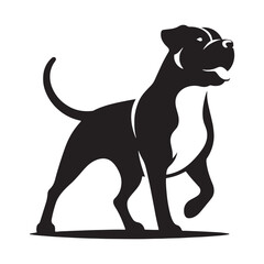 Precision-designed Dogo Argentino silhouette with a stylish look - Dogo Argentino illustration - minimal Dogo Argentino vector - dog silhouette
