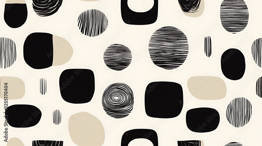 Poster Abstract shapes pattern background