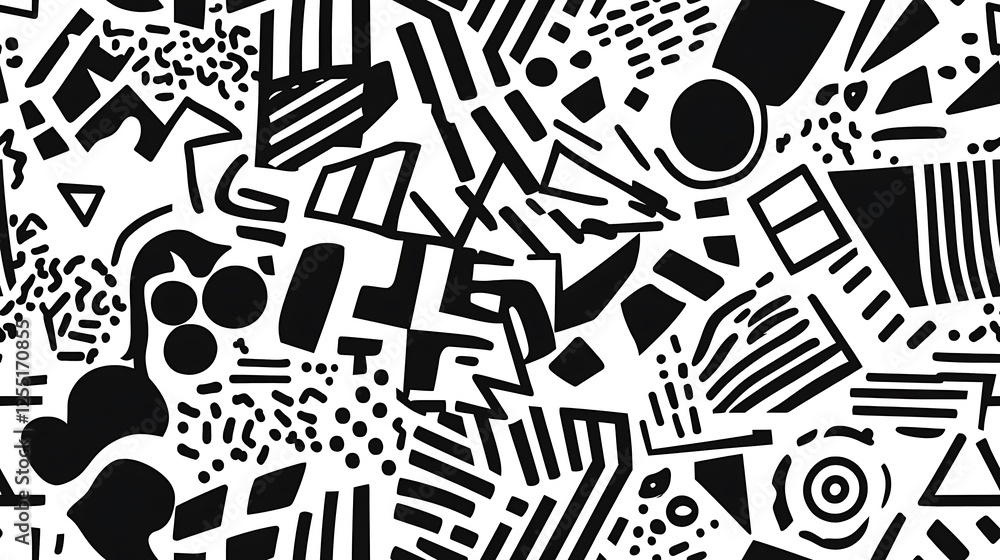 Poster Abstract geometric pattern design for background