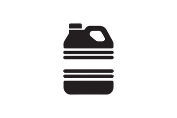 oil bottle icon vector silhouette isolated in white background