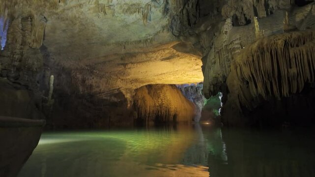 Glide through Jeita Grotto&rsquo;s serene waters by boat, surrounded by breathtaking limestone formations. A mesmerizing underground wonder in Lebanon, perfect for nature lovers and explorers.