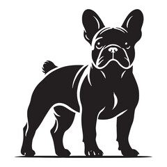 French Bulldog silhouette designed with precision and clean edges - French Bulldog illustration - minimal French Bulldog vector - dog silhouette
