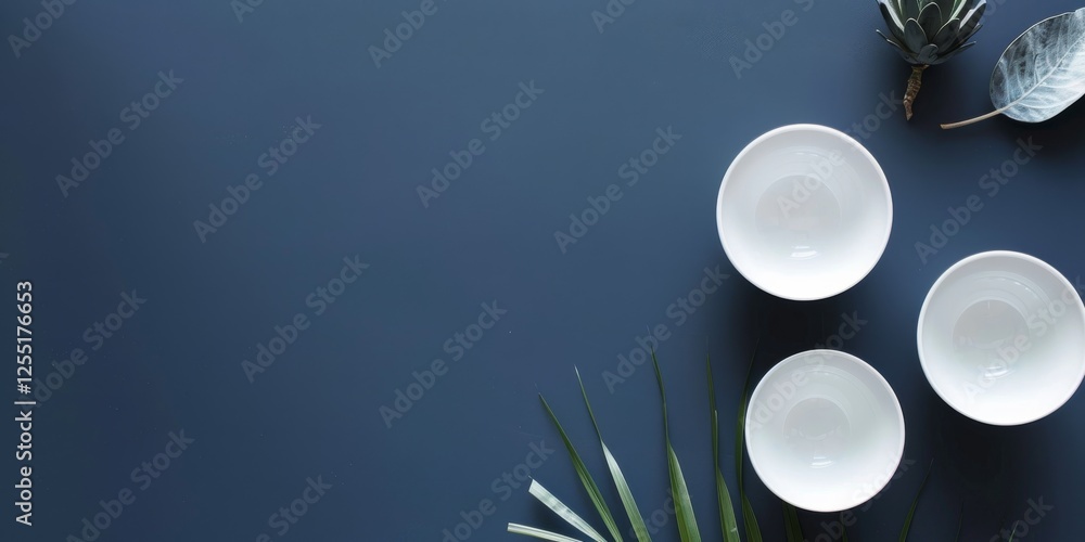 Poster a minimalist aesthetic featuring a light navy backdrop, minimalist design elements arranged symmetri