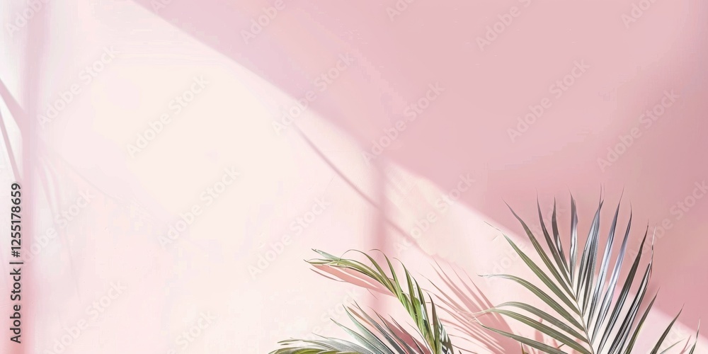 Poster a minimalist aesthetic featuring a light peachy pink backdrop, minimalist design elements arranged s