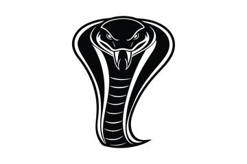 Silhouette illustration of a cobra's head vector art illustration.eps