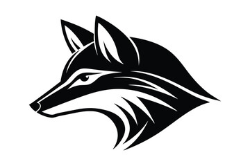 Obraz premium Silhouette illustration of a fox's head vector art illustration.eps