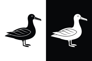 Albatross Silhouette Vector Perfect for Logos and Artwork.