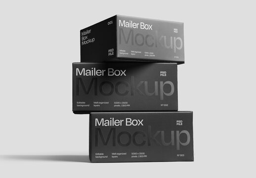 Mailer Box Mockup Generated With AI